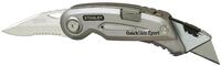 STANLEY Quickslide II Sportmesser Messer Arbeitsmesser (gezahnte Sportklinge, mit