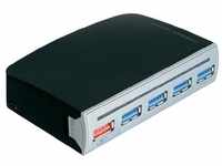 Delock 4 Port USB 3.0 Hub, 1 Port USB Strom intern/extern schwarz