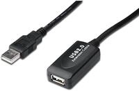 DIGITUS Aktives USB 2.0 Verl&auml;ngerungskabel, Repeaterkabel, 25 m L&auml;nge, USB A