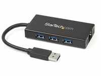 StarTech.com 3 Port USB 3.0 Hub mit Gigabit Ethernet Adapter aus Aluminium -