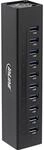 InLine 35395C USB 3.0 Hub, 10 Port, Aluminiumgeh&auml;use, schwarz, mit 4A Netzteil