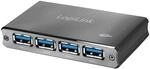 LogiLink UA0282 USB 3.0 Hub 4-Port mit ?berstromschutz schwarz/Aluminum