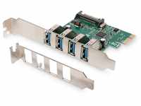 DIGITUS IO-Karte - PCIe - USB 3.0 Schnittstellen-Karte - 4-Port USB Typ-A -...