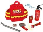 Theo Klein 8900 Fire Fighter Henry Feuerwehr-Rucksack I Mit batteriebetriebener
