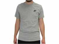 Nike Herren Sportswear klub T shirt, Dark Grey Heather/Black, M EU
