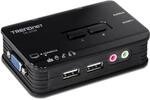 TRENDnet, TK-209K, 2-Port-USB-KVM-Switch und Kabel-Kit mit Audio, Verwaltung von Zwei
