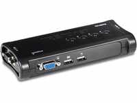 TRENDnet TK-407K 4-Port USB KVM Switch Kit, VGA & USB Anschlüsse, 2048 x 1536