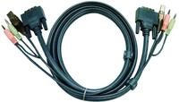 ATEN 2L-7D05UD KVM Kabel DVI-D (Dual Link), USB, Audio, Schwarz, 5, 0 m