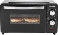 Bestron AOV9 Kompakter Mini-Backofen mit Ober-/Unterhitze, 9 Liter, 800 Watt, Schwarz