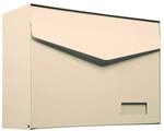 MEFA Briefkasten Letter 113 (mit Namensschild, Farbe elfenbein, Postkasten mit
