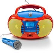 Karcher RR 5026 - tragbares Radio mit CD-Player, Mikrofon, UKW, Boombox | Stereo