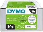 DYMO Original D1-Etikettenband | schwarz auf wei&szlig; | 12 mm x 7 m | selbstklebendes