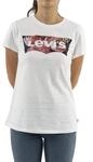 Levi's Damen The Perfect Tee T-Shirt,Housemark Photo Fill - White,M
