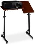 Relaxdays Laptoptisch h&ouml;henverstellbar, HxBxT:110x80x50cm, Rednerpult mit Rollen,