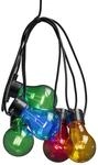 Konstsmide LED Biergartenkette, bunt, 20 bunte Birnen / 160 warm wei&szlig;e Dioden,...