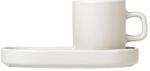 blomus 63703 PILAR Espressotassen, Steingut, Moonbeam, 1.7 fl oz