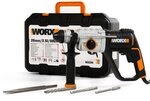 WORX WX339 Bohrhammer 800W - 3 in 1 Bohrhammer als Bohrmaschine, Hammerbohrer...
