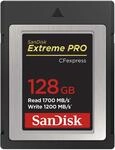 SANDISK Extreme Pro CFexpress-Speicherkarte Typ B 128 GB (1.700 MB/s Lesen, 1.200