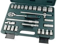 Br&uuml;der Mannesmann Steckschl&uuml;sselsatz, 1/2" Zoll, Chrom-Vanadium, 25-teilig |...