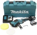 Makita DPO600TKX1 Exzenterpolierer, 1 Akku plus Ladeger&auml;t im Transportkoffer, Blau,