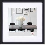 walther design Bilderrahmen schwarz 40 x 40 cm mit Passepartout, Steel Style