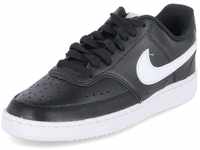 Nike Damen Court Vision Low Sneaker, Black White, 42.5 EU