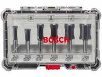Bosch Professional 6tlg. Nutfräser Set (für Holz, Zubehör Oberfräsen mit 8...