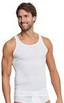 Schiesser Herren fijnripp 5121 Unterhemd, Wei&szlig; (100), XL EU