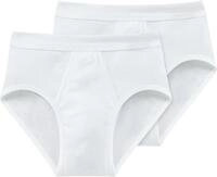 Schiesser Herren Slip 2 er Pack 205159-100, Gr. 6 (L), Wei&szlig; (100-weiss) (100-weiss)