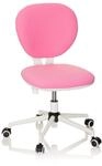 hjh OFFICE 670968 Kinder- und Jungenddrehstuhl Kid VIVO Stoff Pink/Wei&szlig;