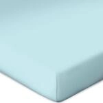 Bassetti Spannbettlaken 650 Eisblau Baumwolle/Elastan, Ma&szlig;e: 140cm x 200cm, 160cm x