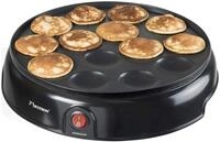 Bestron Poffertjes Maker im Retro Design, Mini Pfannkuchen Automat, mit
