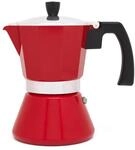 LEOPOLD Cafetera espresso 6 tazas TIVOLI-roja (Induccion), Rot