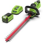 Greenworks G40HT61K2 Akku Heckenschere, 61 cm Doppelklingen, schneidet bis zu 27 mm