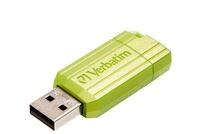 Verbatim Pinstripe USB-Laufwerk 32 GB - USB-Stick - Schiebemechanismus - Eucalyptus