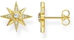 THOMAS SABO Ohrstecker Stern gold 925 Sterlingsilber, 750 Gelbgold Vergoldung