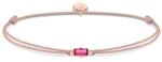 THOMAS SABO Damen Armband Little Secret Pinker Stein Baguette-Schliff Nylon, 925