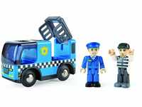 Hape Eisenbahnwelt Polizeiauto mit Sirene, Spielfigur &-fahrzeug, ab 3 Jahren,...
