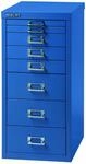 BISLEY MultiDrawer, 29er Serie, DIN A4, 8 Schubladen, Metall, 605 Blau, 38 x 27.9 x