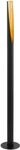 EGLO Stehlampe Barbotto, Eck Standleuchte, Stablampe aus Metall in Schwarz und Gold,
