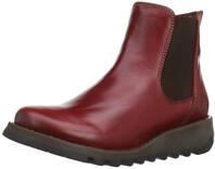 FLY London Damen Salv Chelsea Boots, Rot Red 004, 37 EU
