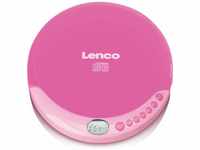 Lenco CD-011PK - Tragbarer CD-Spieler mit Akkuladefunktion - LCD-Bildschirm -...