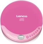 Lenco CD-011PK - Tragbarer CD-Spieler mit Akkuladefunktion - LCD-Bildschirm - Diskman