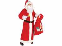 Widmann - Kostüm Luxus Weihnachtsmann, Set aus Mantel mit Kapuze und Gürtel,