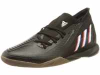 adidas Unisex Predator Edge.3 IN Soccer Shoe, Core Black/Cloud White/Vivid Red,...