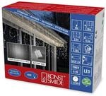 Konstsmide LED Eisregen Lichtervorhang, mit Lichtsensor und 6h und 9h Timer, 80