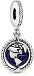 PANDORA Charm Anh&auml;nger Weltkugel "sich drehender Globus" 798021CZ