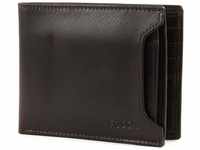 Fossil Brieftasche für Herren Derrick, 100% Leder Bifold Dunkelbraun 11,5 cm L...