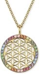 Engelsrufer Damen Halskette aus vergoldetem Sterling Silber mit Lebensblume...