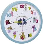 TFA Dostmann Little Monsters Kinder-Wanduhr mit Monster-Motiven, leises Uhrwerk,